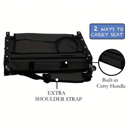 NNETM Portable Outdoor Stand Sports Seat with Back Support and Wide Cushion-3