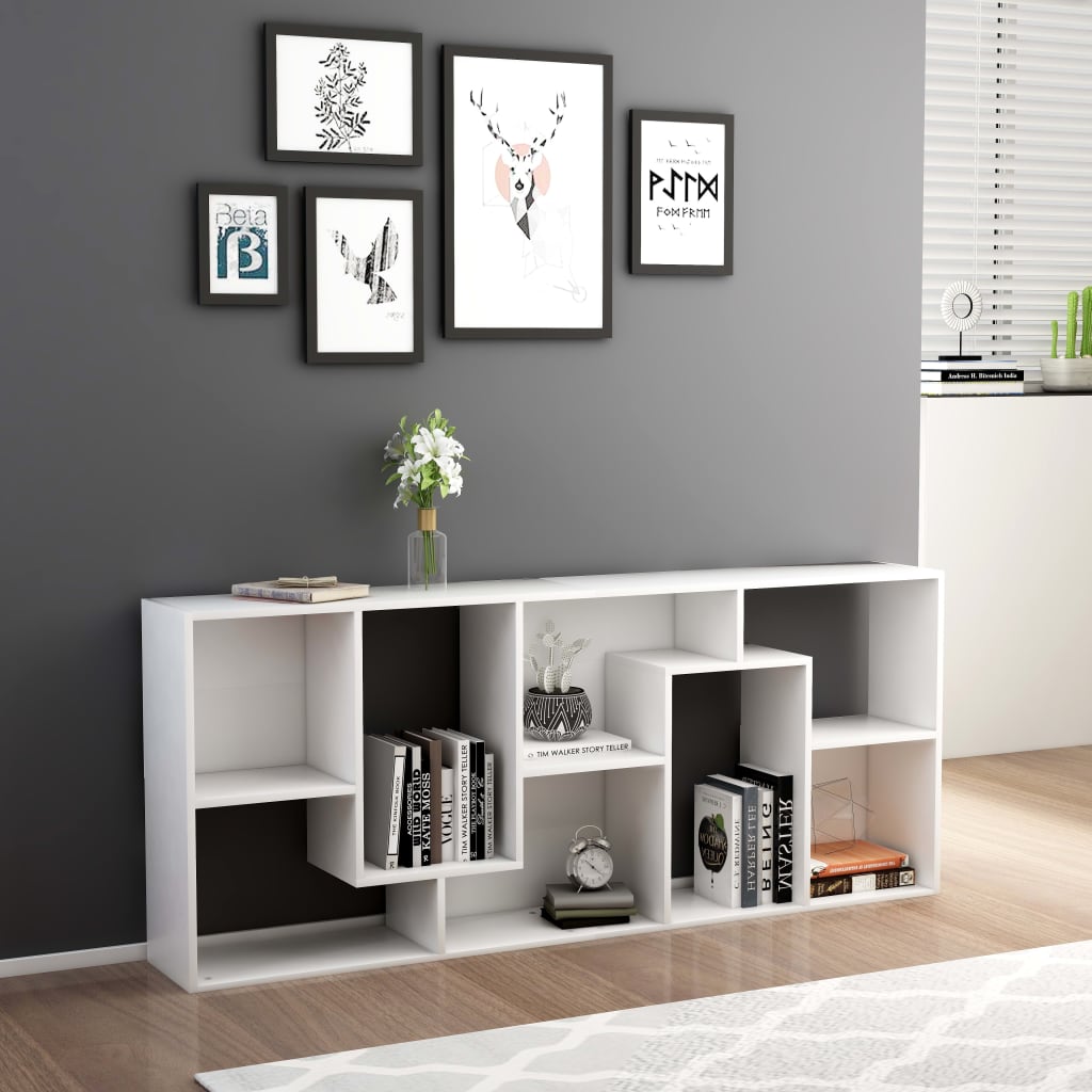 NNEVL Sideboard High Gloss Black 80x36x75 cm Chipboard-2