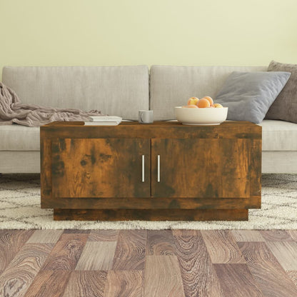 NNEVL Coffee Table Smoked Oak 102x50x45 cm Engineered Wood-0