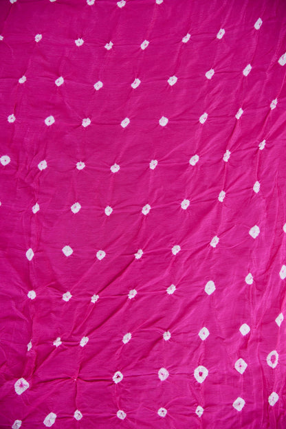 Hot Pink Organza Leheriya Saree-2