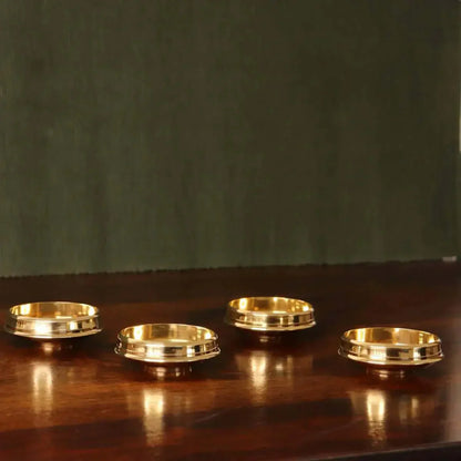 Brass Mini Decor Uruli Set Of 4 |A cherished navratri and diwali gift-0