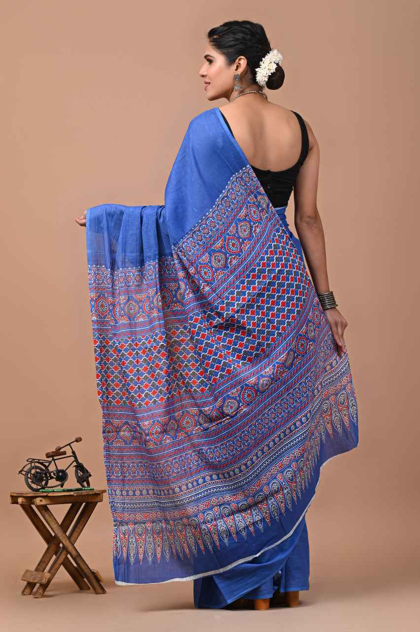 Neel Tara Mulmul Cotton Saree-2