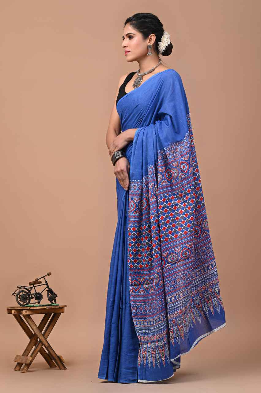 Neel Tara Mulmul Cotton Saree-0