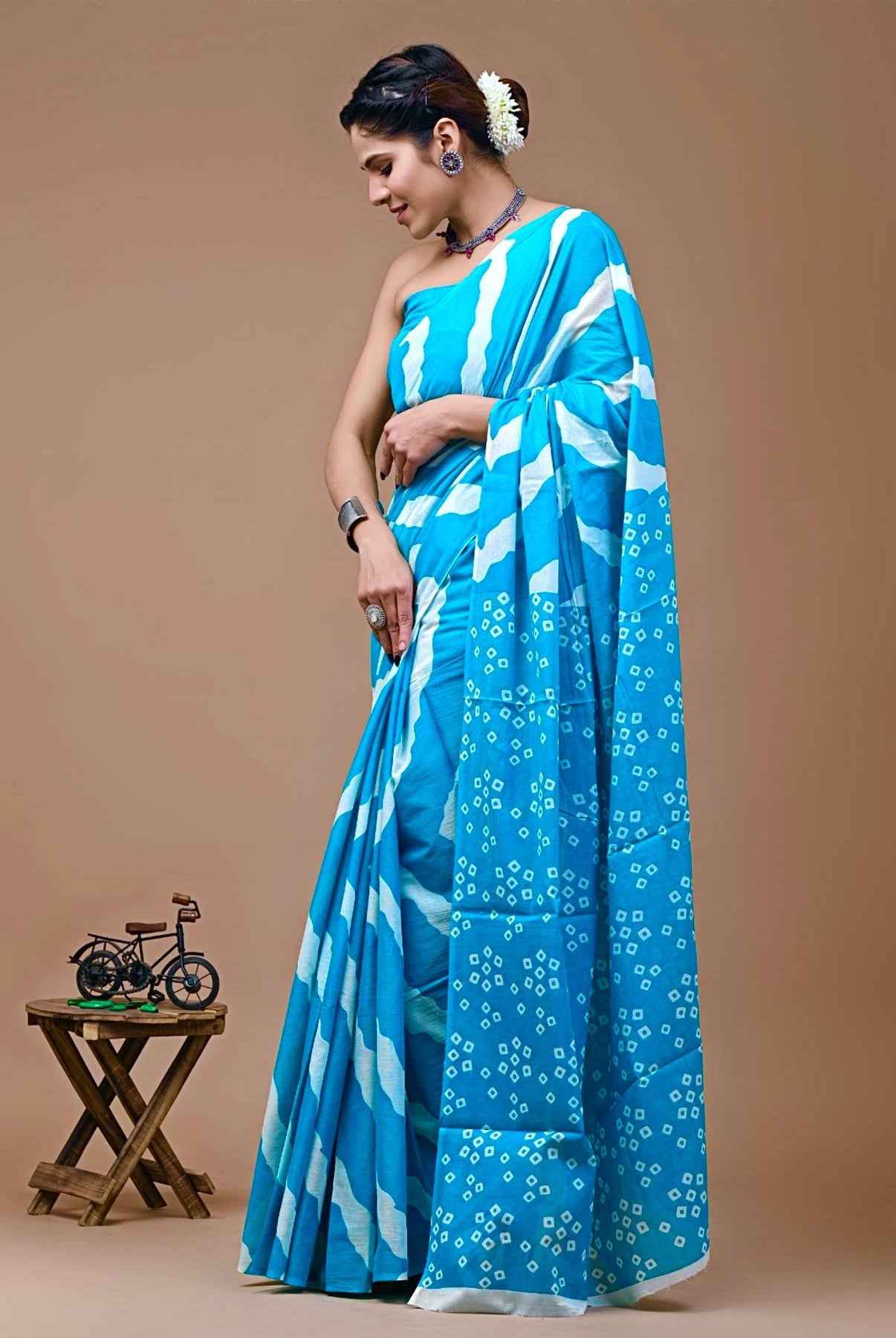 Neel Tara Pure Mulmul Cotton Saree-2